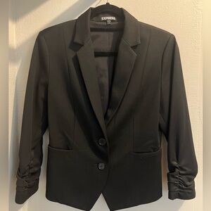 Express Editor 3/4 Cinch Sleeve 2-button Blazer